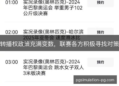 转播权政策充满变数,联赛各方积极寻找对策 转播权政策充满变数,联赛各方积极寻找对策